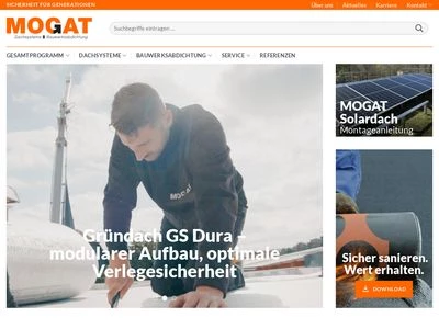 Website von  Mogat-Werke Adolf Böving Bitumen- und Dachpappenfabrik GmbH