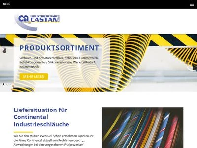 Website von Industriebedarf Castan GmbH