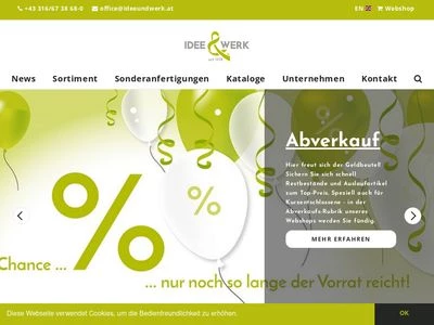 Website von IDEE & WERK R. Tauder GmbH