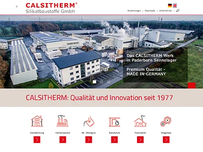 Website von CALSITHERM Silikatbaustoffe GmbH