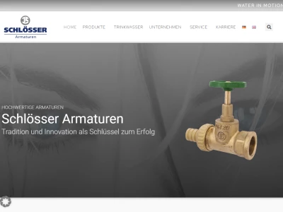 Website von Schlösser Armaturen GmbH & CO. KG