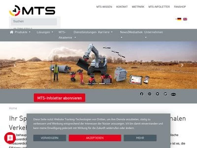 Website von MTS Maschinentechnik Schrode AG