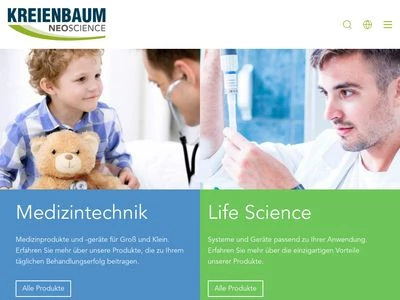 Website von KREIENBAUM Neoscience GmbH