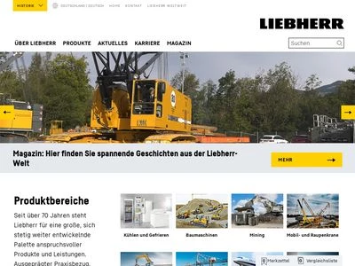 Website von Liebherr-International Deutschland GmbH