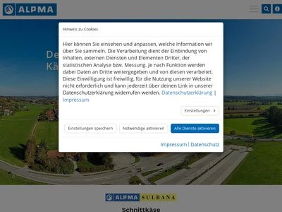 Website von Alpenland Maschinenbau GmbH