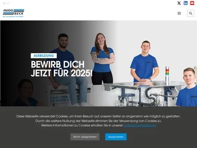 Website von Hugo Beck Maschinenbau GmbH & Co. KG