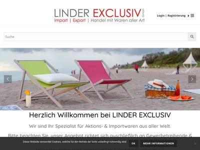 Website von Linder Exclusiv GmbH