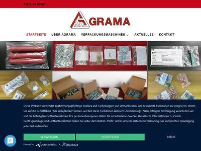 Website von Agrama Materialflusstechnik GmbH & Co.KG