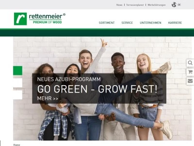 Website von Rettenmeier Holding AG