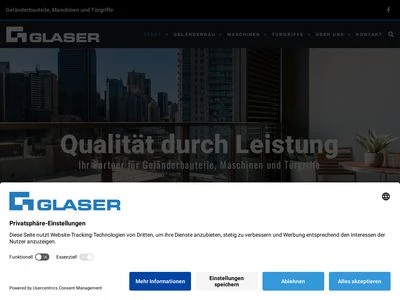 Website von Glaser GmbH & Co.KG