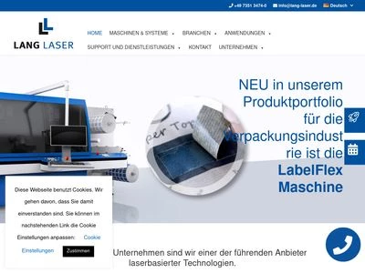 Website von LANG LASER-System GmbH