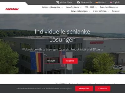 Website von CREFORM Technik GmbH