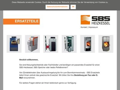 Website von SBS - Heizkessel GmbH