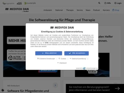Website von MEDIFOX DAN GmbH