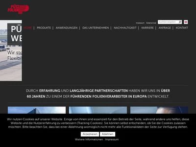 Website von Pütz GmbH + Co. Folien KG