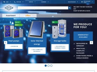 Website von OEG GmbH
