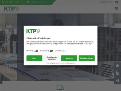 Website von Kunststoff Palettentechnik GmbH