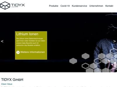 Website von TIDYX GmbH