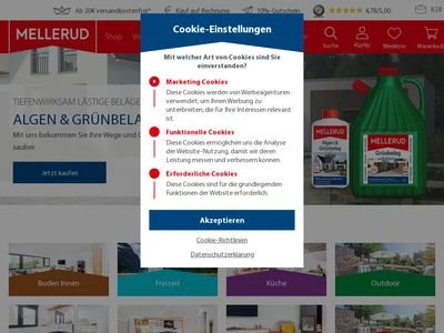 Website von MELLERUD CHEMIE GmbH