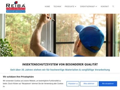Website von Reiba - Badewien GmbH 