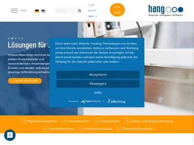 Website von Constantin Hang Maschinen-Produktion GmbH