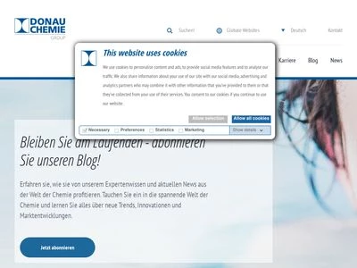 Website von Donau Chemie Aktiengesellschaft