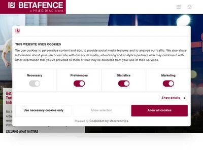Website von Betafence Deutschland GmbH