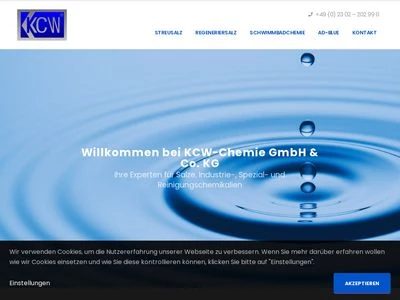 Website von KCW-Chemie GmbH & Co. KG