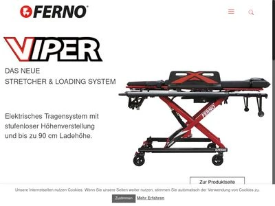 Website von FERNO Transportgeräte GmbH