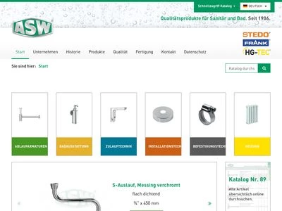 Website von Adolf Schmidt Metallwaren- und Holzschraubenfabrik GmbH