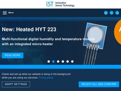 Website von Innovative Sensor Technology IST AG