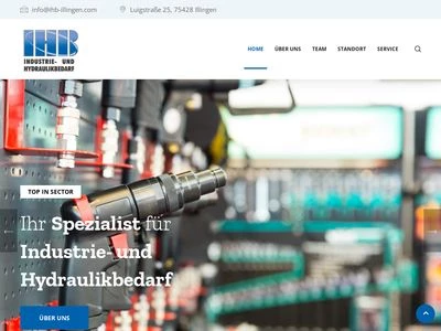 Website von IHB - Industrie- und Hydraulikbedarf GmbH