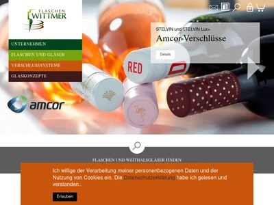 Website von Flaschengroßhandlung Wittmer GmbH & Co.KG