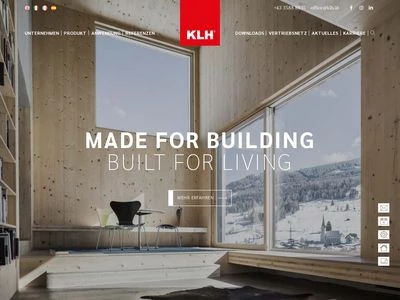 Website von KLH Massivholz GmbH