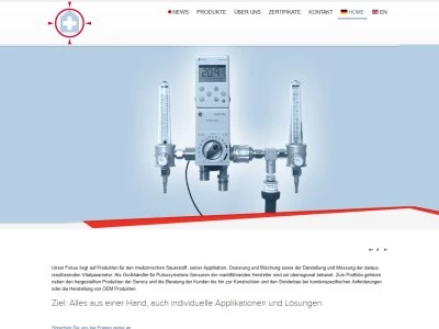 Website von DEHAS Medical Systems GmbH