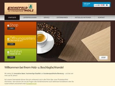 Website von Eichsfeld Holz GmbH