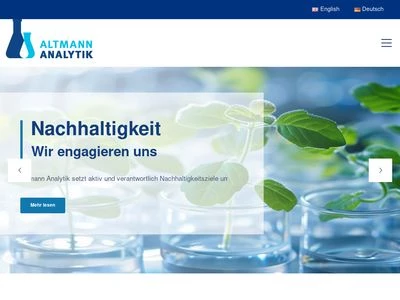 Website von Altmann Analytik GmbH & Co. KG
