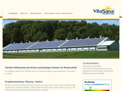 Website von VitaSana GmbH & Co. KG