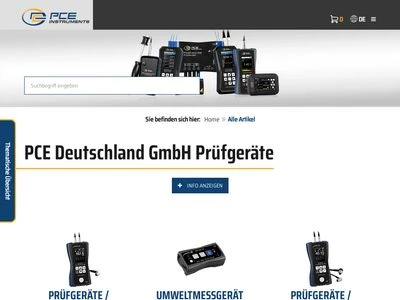 Website von PCE Deutschland GmbH