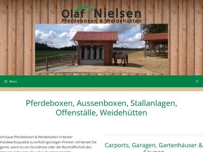 Website von Olaf Nielsen - Pferdeboxen und Weidehütten