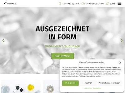 Website von CENA Kunststoff GmbH