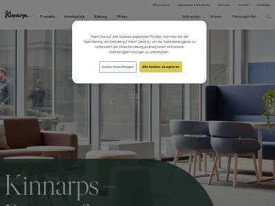 Website von Kinnarps GmbH