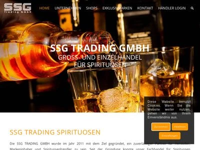 Website von SSG Trading GmbH