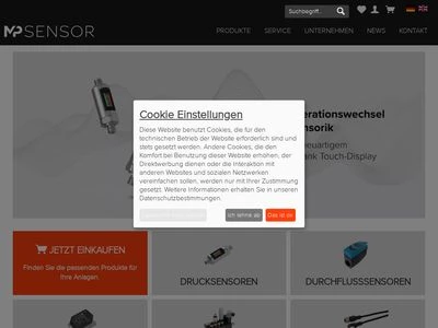 Website von MP-SENSOR GmbH