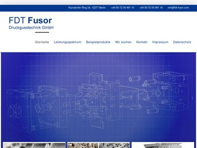 Website von FDT Fusor Druckgusstechnik GmbH