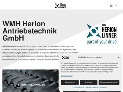 Website von WMH Herion Antriebstechnik GmbH