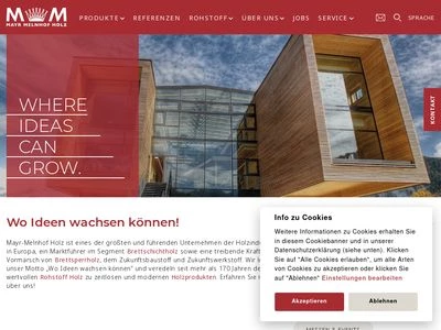 Website von Mayr-Melnhof Holz Holding AG