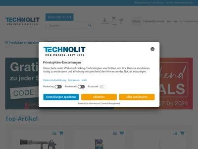 Website von TECHNOLIT GmbH