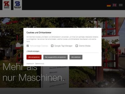 Website von Becker Sonder-Maschinenbau GmbH