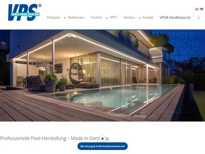 Website von Vario Pool System GmbH